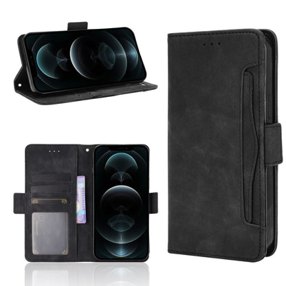 For iPhone 13 Skin Feel Calf Pattern Horizontal Flip Leather Case with Holder & Card Slots & Photo Frame(Black) - iPhone 13 Cases by buy2fix | Online Shopping UK | buy2fix