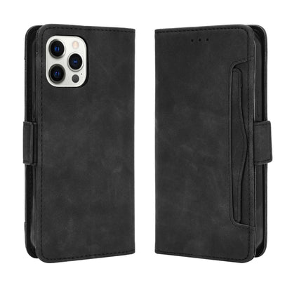 For iPhone 13 Skin Feel Calf Pattern Horizontal Flip Leather Case with Holder & Card Slots & Photo Frame(Black) - iPhone 13 Cases by buy2fix | Online Shopping UK | buy2fix