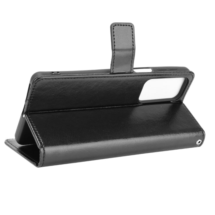 For Motorola Edge 20 Crazy Horse Texture Horizontal Flip Leather Case with Holder & Card Slots & Lanyard(Black) - Motorola Cases by buy2fix | Online Shopping UK | buy2fix