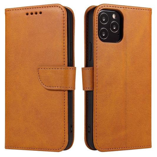 For iPhone 12 / 12 Pro Calf Texture Buckle Horizontal Flip Leather Case with Holder & Card Slots & Wallet(Khaki) - iPhone 12 / 12 Pro Cases by buy2fix | Online Shopping UK | buy2fix