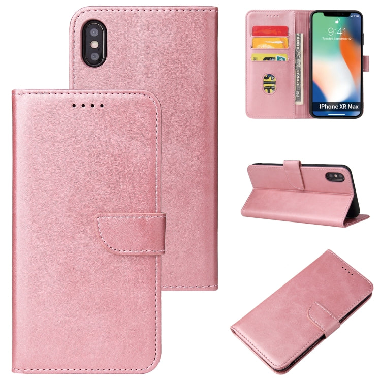 For iPhone XS Max Calf Texture Buckle Horizontal Flip Leather Case with Holder & Card Slots & Wallet(Rose Gold) - More iPhone Cases by buy2fix | Online Shopping UK | buy2fix