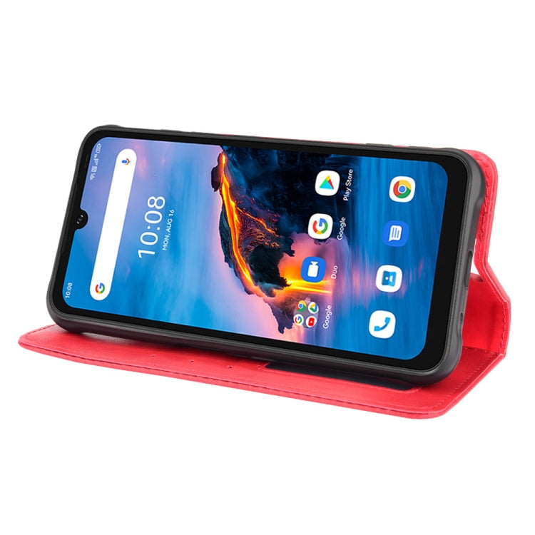 For UMIDIGI Bison Pro Magnetic Buckle Retro Pattern Horizontal Flip Leather Case with Holder & Card Slot & Wallet(Red) - More Brand by buy2fix | Online Shopping UK | buy2fix