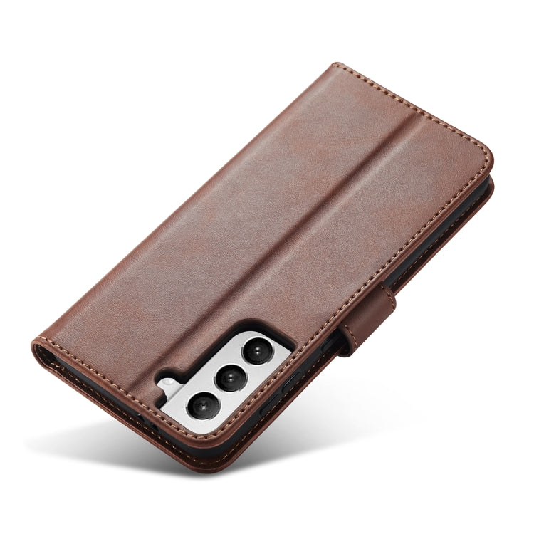 For Samsung Galaxy S21+ 5G Calf Texture Buckle Horizontal Flip Leather Case with Holder & Card Slots & Wallet(Brown) - Galaxy S21+ 5G Cases by buy2fix | Online Shopping UK | buy2fix