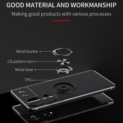 For Huawei Nova 9 Metal Ring Holder 360 Degree Rotating TPU Case(Black Blue) - Huawei Cases by buy2fix | Online Shopping UK | buy2fix