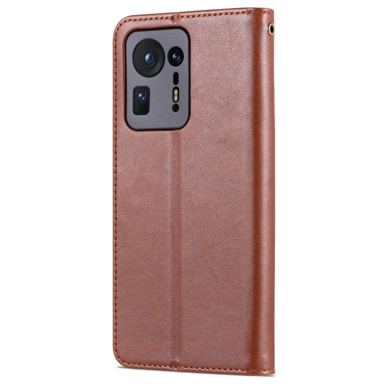 For Xiaomi Mix 4 AZNS Sheepskin Texture Horizontal Flip Leather Case with Holder & Card Slots & Wallet(Brown) - Xiaomi Cases by AZNS | Online Shopping UK | buy2fix