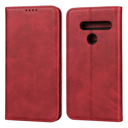 For LG G8 ThinQ Calf Texture Magnetic Horizontal Flip Leather Case with Holder & Card Slots & Wallet(Red) - LG by buy2fix | Online Shopping UK | buy2fix