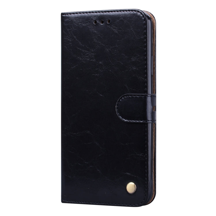 For iPhone 13 Business Style Oil Wax Texture Horizontal Flip Leather Case with Holder & Card Slots & Wallet(Black) - iPhone 13 Cases by buy2fix | Online Shopping UK | buy2fix