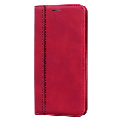 For Xiaomi Redmi 10 Frosted Business Magnetic Horizontal Flip PU Leather Case with Holder & Card Slot & Lanyard(Red) - Xiaomi Cases by buy2fix | Online Shopping UK | buy2fix