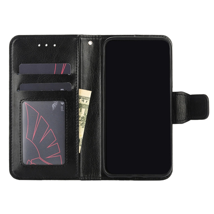 For iPhone SE 2022 / SE 2020 / 8 / 7 Crystal Texture Horizontal Flip Leather Case with Holder & Card Slots & Wallet(Black) - iPhone SE 2022 / 2020 / 8 / 7 Cases by buy2fix | Online Shopping UK | buy2fix