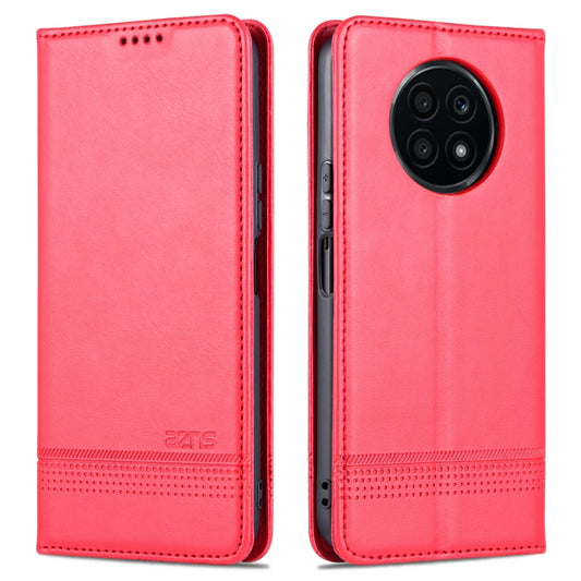 For Honor X20 AZNS Magnetic Calf Texture Horizontal Flip Leather Case with Card Slots & Holder & Wallet(Red) - Honor Cases by AZNS | Online Shopping UK | buy2fix