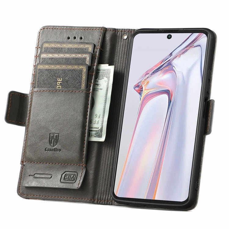 For Blackview A100 CaseNeo Business Splicing Dual Magnetic Buckle Horizontal Flip PU Leather Case with Holder & Card Slots & Wallet(Grey) - More Brand by buy2fix | Online Shopping UK | buy2fix