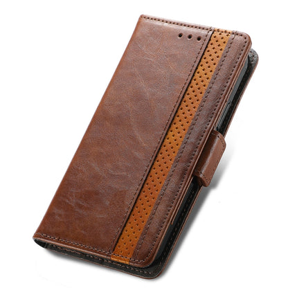 For Motorola Edge 20 Lite CaseNeo Business Splicing Dual Magnetic Buckle Horizontal Flip PU Leather Case with Holder & Card Slots & Wallet(Brown) - Motorola Cases by buy2fix | Online Shopping UK | buy2fix