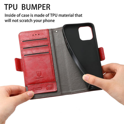 For Motorola Edge 20 Lite CaseNeo Business Splicing Dual Magnetic Buckle Horizontal Flip PU Leather Case with Holder & Card Slots & Wallet(Red) - Motorola Cases by buy2fix | Online Shopping UK | buy2fix