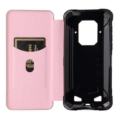 For Doogee S86 / S86 Pro Carbon Fiber Texture Horizontal Flip TPU + PC + PU Leather Case with Card Slot(Pink) - More Brand by buy2fix | Online Shopping UK | buy2fix