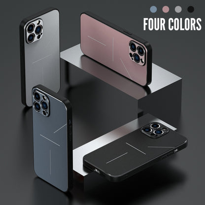 For iPhone 12 Pro Max R-JUST RJ-52 3-Line Style Metal TPU Shockproof Protective Case(Silver) - iPhone 12 Pro Max Cases by R-JUST | Online Shopping UK | buy2fix