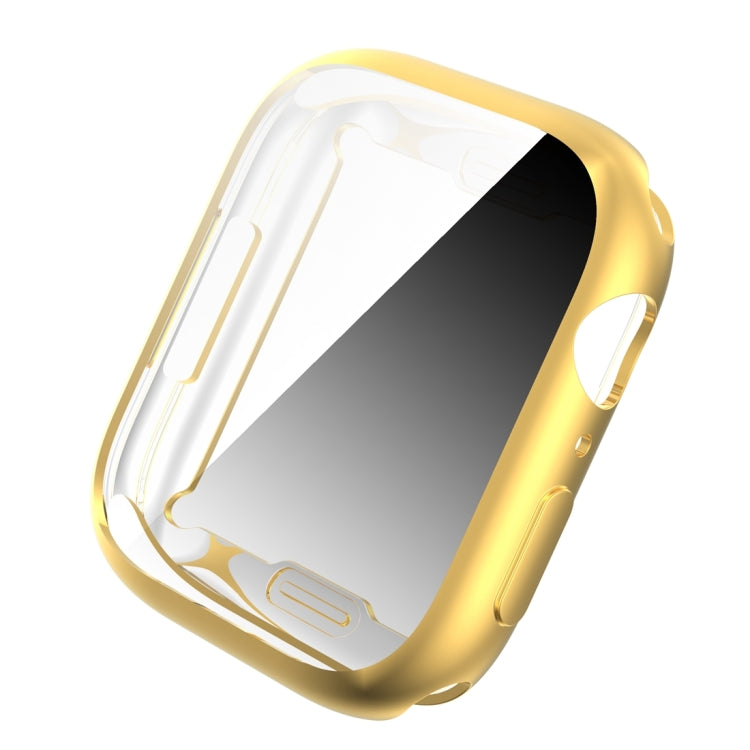 Shockproof TPU All-inclusive Electroplate Protective Case For Apple Watch Series 8 / 7 41mm(Gold) - Watch Cases by buy2fix | Online Shopping UK | buy2fix