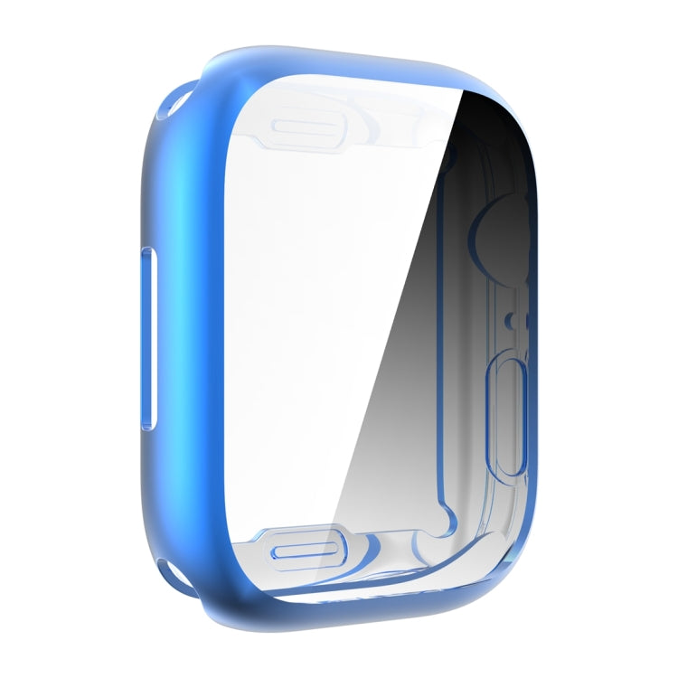 Shockproof TPU All-inclusive Electroplate Protective Case For Apple Watch Series 8 / 7 41mm(Blue) - Watch Cases by buy2fix | Online Shopping UK | buy2fix