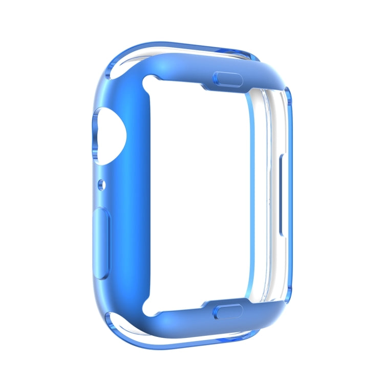 Shockproof TPU All-inclusive Electroplate Protective Case For Apple Watch Series 8 / 7 41mm(Blue) - Watch Cases by buy2fix | Online Shopping UK | buy2fix