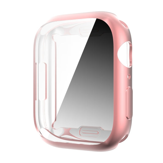 Shockproof TPU All-inclusive Electroplate Protective Case For Apple Watch Series 8 / 7 45mm(Pink) - Watch Cases by buy2fix | Online Shopping UK | buy2fix