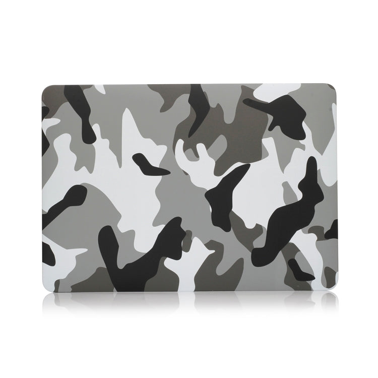 Camouflage Pattern Laptop Water Decals PC Protective Case For MacBook Retina 15.4 inch A1398(Grey Camouflage) - MacBook Pro Cases by buy2fix | Online Shopping UK | buy2fix