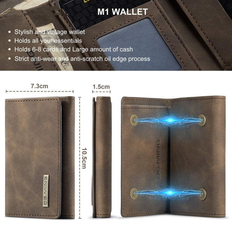 DG.MING M1 Series 3-Fold Multi Card Wallet(Coffee) - Wallets by DG.MING | Online Shopping UK | buy2fix