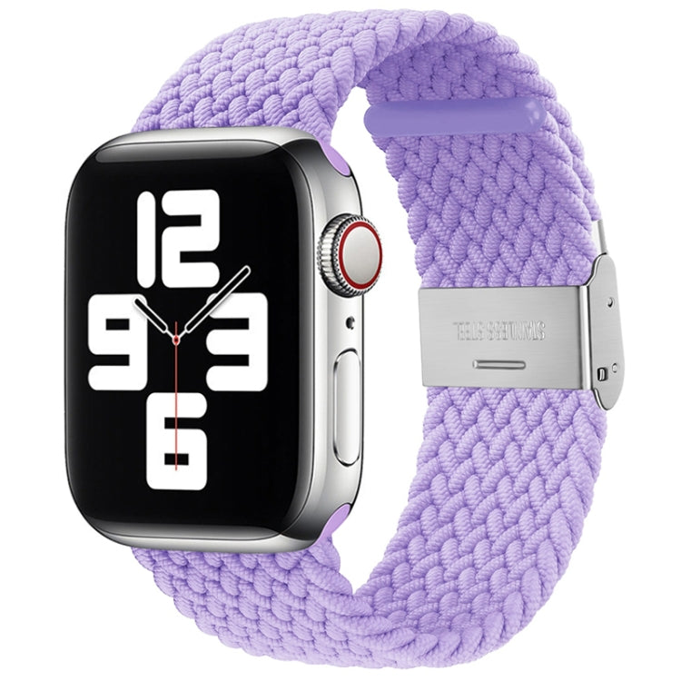 Nylon Braid One Buckle Watch Band For Apple Watch Ultra 49mm&Watch Ultra 2 49mm / Series 9&8&7 45mm / SE 3&SE 2&6&SE&5&4 44mm / 3&2&1 42mm(British Lavender) - Watch Bands by buy2fix | Online Shopping UK | buy2fix