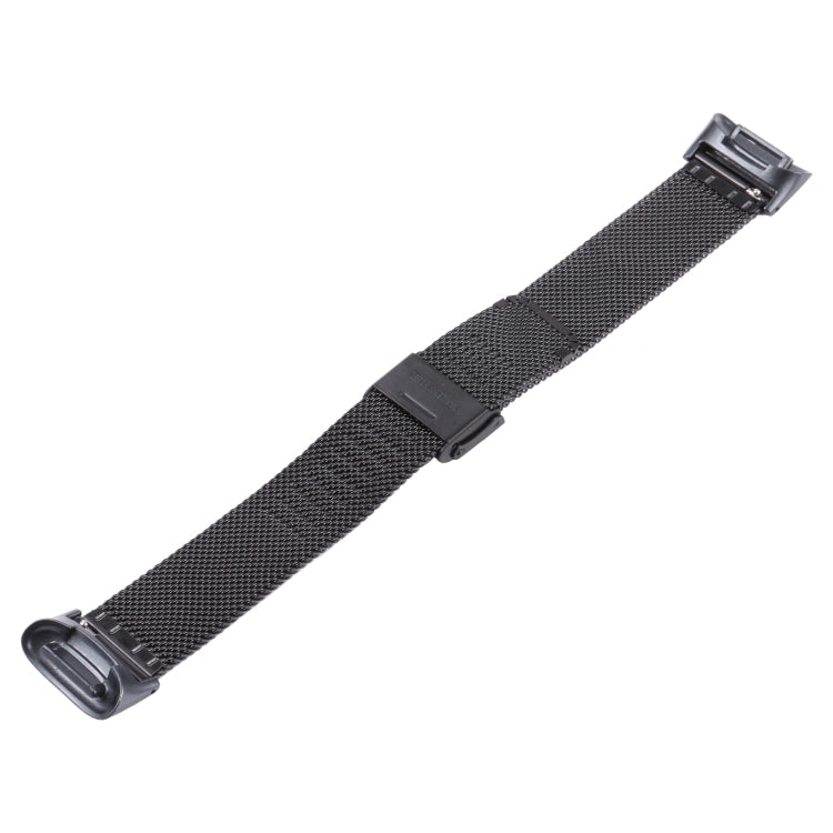 For Fitbit Charge 5 Milan Steel Double Buckles Strap Watch Band(Black) - Watch Bands by buy2fix | Online Shopping UK | buy2fix