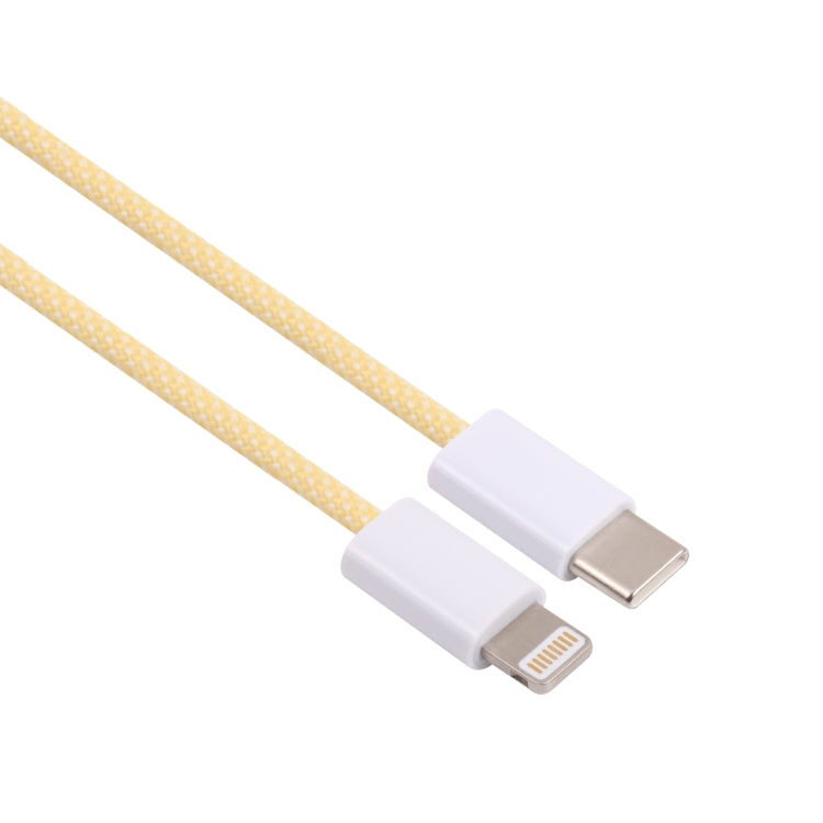 12W PD USB-C / Type-C to 8 Pin Data Cable, Cable Length: 1m(Yellow) - 2 in 1 Cable by buy2fix | Online Shopping UK | buy2fix