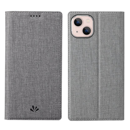 For iPhone 13 ViLi DMX Series Shockproof Magsafe Magnetic Horizontal Flip Leather Phone Case(Grey) - iPhone 13 Cases by ViLi | Online Shopping UK | buy2fix