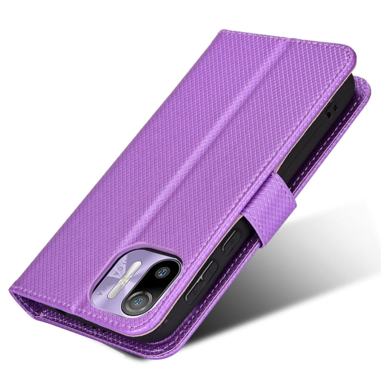 For Ulefone Note 6/ Note 6P Diamond Texture Leather Phone Case(Purple) - Ulefone Cases by buy2fix | Online Shopping UK | buy2fix