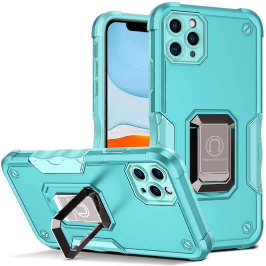 For iPhone 12 Pro Ring Holder Non-slip Armor Phone Case(Mint Green) - iPhone 12 / 12 Pro Cases by buy2fix | Online Shopping UK | buy2fix