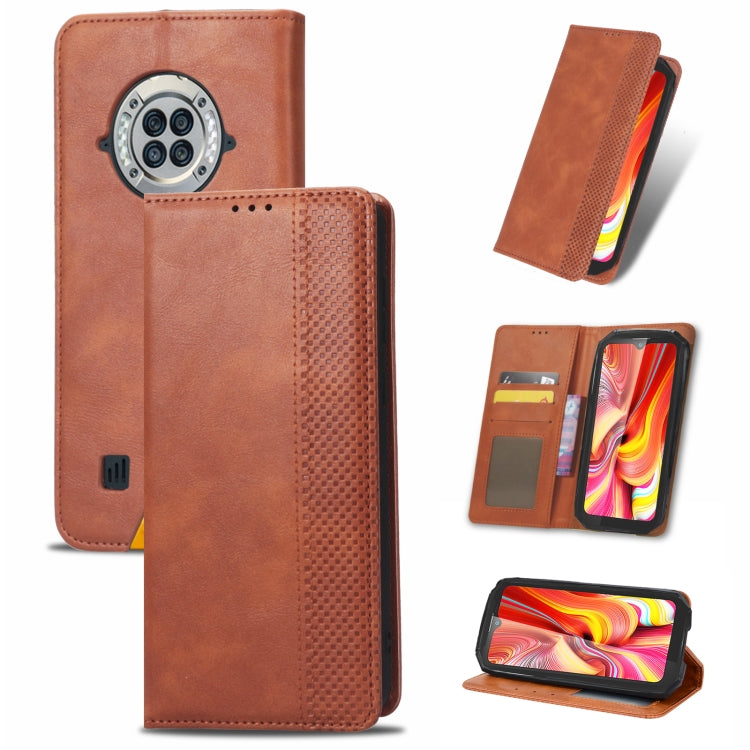 For Doogee S96 Pro Magnetic Buckle Retro Texture Leather Phone Case(Brown) - Doogee Cases by buy2fix | Online Shopping UK | buy2fix