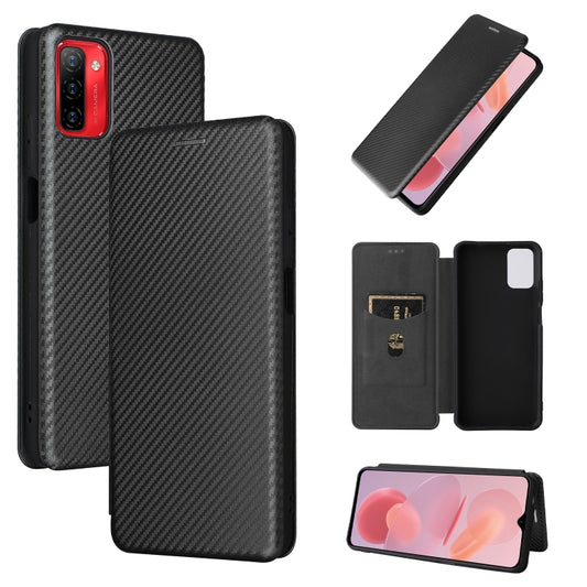 For Ulefone Note 12P Carbon Fiber Texture Horizontal Flip PU Phone Case(Black) - Ulefone Cases by buy2fix | Online Shopping UK | buy2fix