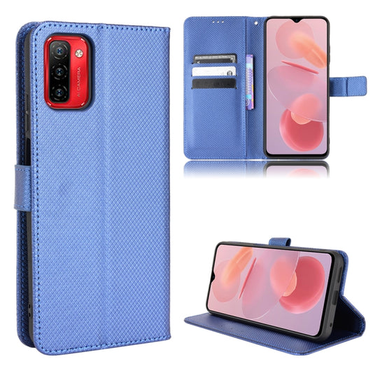 For Ulefone Note 12P Diamond Texture Leather Phone Case(Blue) - Ulefone Cases by buy2fix | Online Shopping UK | buy2fix