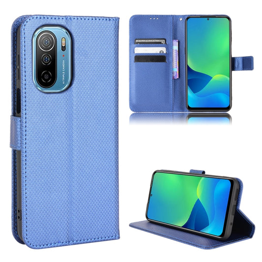 For Ulefone Note 13P Diamond Texture Leather Phone Case(Blue) - Ulefone Cases by buy2fix | Online Shopping UK | buy2fix