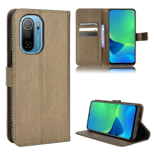 For Ulefone Note 13P Diamond Texture Leather Phone Case(Brown) - Ulefone Cases by buy2fix | Online Shopping UK | buy2fix