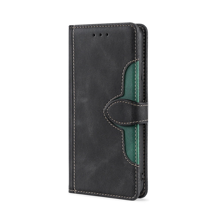 For Ulefone Note 12P Skin Feel Straw Hat Magnetic Buckle Leather Phone Case(Black) - Ulefone Cases by buy2fix | Online Shopping UK | buy2fix