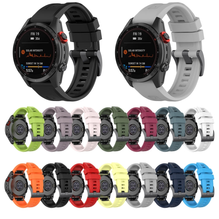 For Garmin Fenix 7 Quick Release Silicone Watch Band(Grey) - Watch Bands by buy2fix | Online Shopping UK | buy2fix