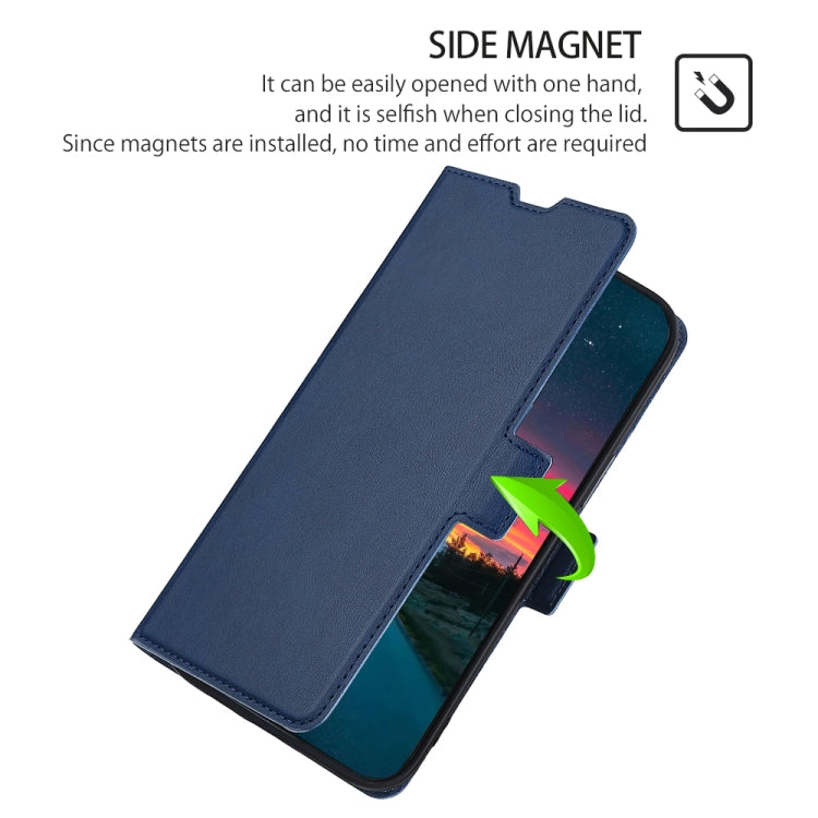 For Blackview A70 Ultra-thin Voltage Side Buckle PU + TPU Leather Phone Case(Blue) - More Brand by buy2fix | Online Shopping UK | buy2fix