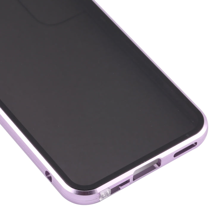 For Samsung Galaxy S22 5G Anti-peeping Magnetic Double-sided Tempered Glass Phone Case(Purple) - Galaxy S22 5G Cases by buy2fix | Online Shopping UK | buy2fix