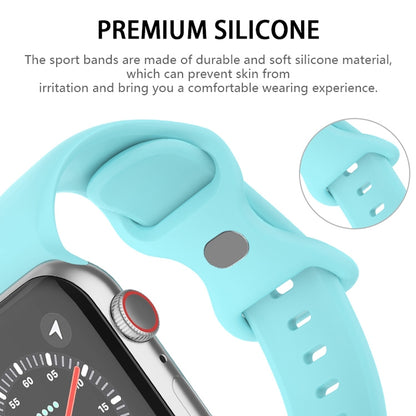 Butterfly Buckle Silicone Watch Band, Size: L For Apple Watch Ultra 49mm&Watch Ultra 2 49mm / Series 9&8&7 45mm / SE 3&SE 2&6&SE&5&4 44mm / 3&2&1 42mm(Lavender) - Watch Bands by buy2fix | Online Shopping UK | buy2fix