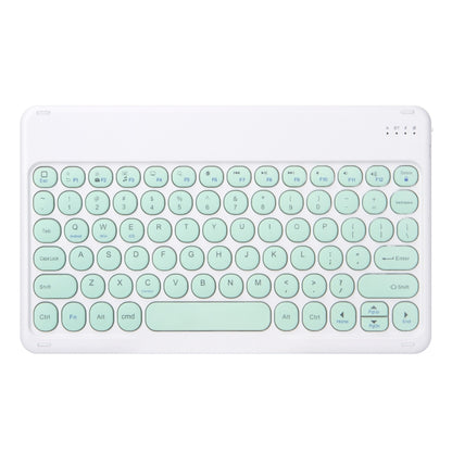 +X3 Universal Candy Color Round Keys Bluetooth Keyboard Leather Case(Fresh Green) - Universal Keyboard by buy2fix | Online Shopping UK | buy2fix