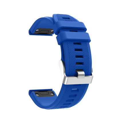 For Garmin Fenix 5 Silicone Watch Band(Sapphire) - Watch Bands by buy2fix | Online Shopping UK | buy2fix