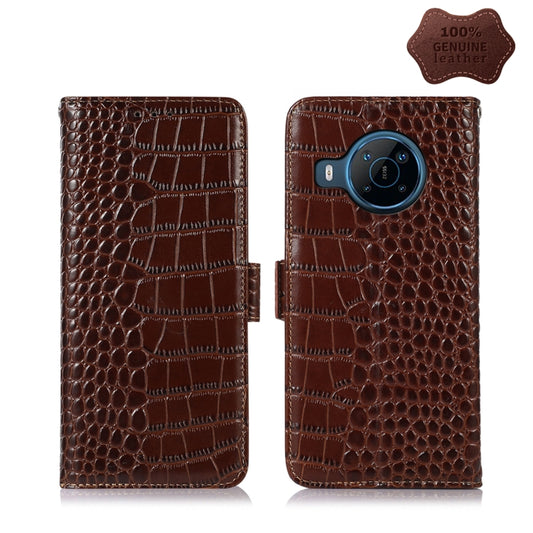 For Nokia X100 Crocodile Top Layer Cowhide Leather Phone Case(Brown) - Nokia Cases by buy2fix | Online Shopping UK | buy2fix