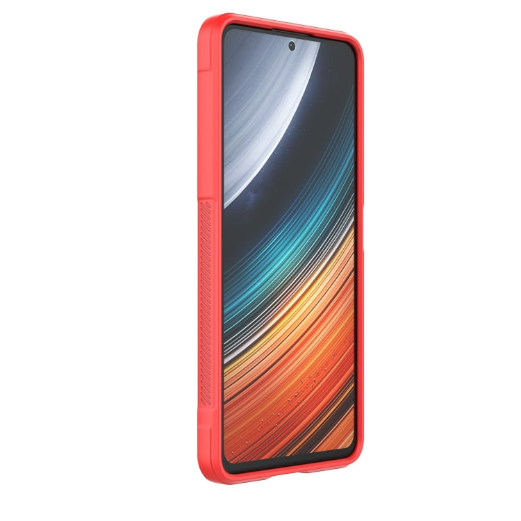 For Xiaomi Redmi K40S Magic Shield TPU + Flannel Phone Case(Red) - Xiaomi Cases by buy2fix | Online Shopping UK | buy2fix