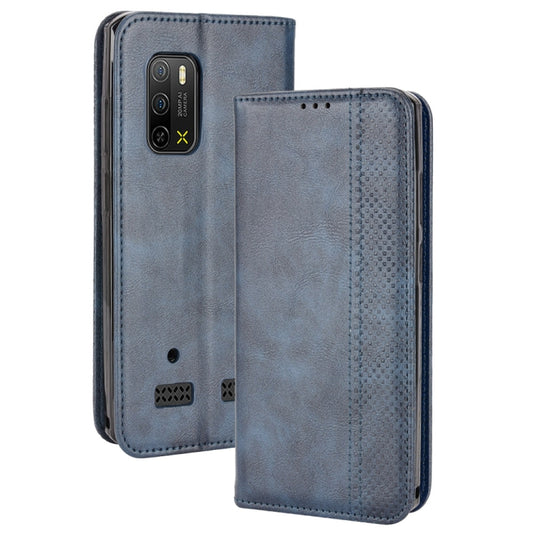 For Ulefone Armor X10 / X10 Pro Magnetic Buckle Retro Texture Leather Phone Case(Blue) - Ulefone Cases by buy2fix | Online Shopping UK | buy2fix