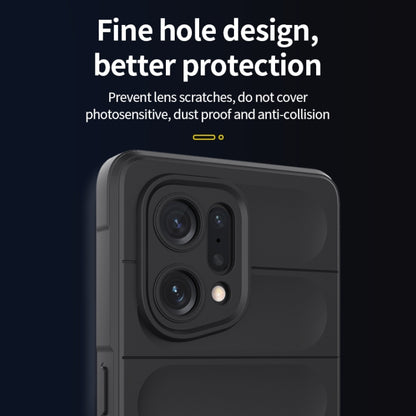 For OPPO Find X5 Magic Shield TPU + Flannel Phone Case(Grey) - OPPO Cases by buy2fix | Online Shopping UK | buy2fix