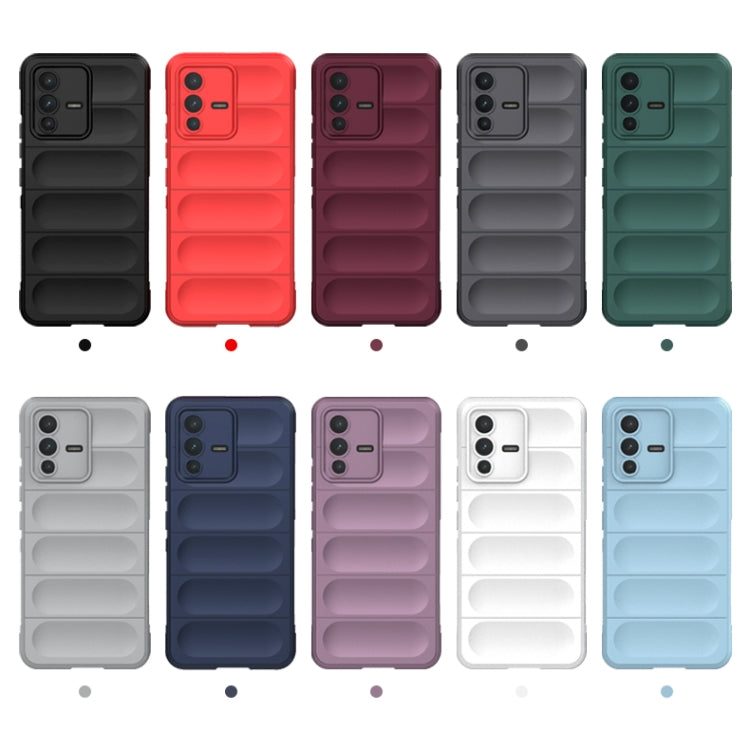 For vivo S12 Magic Shield TPU + Flannel Phone Case(Dark Grey) - vivo Cases by buy2fix | Online Shopping UK | buy2fix