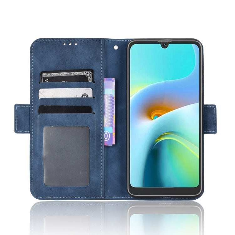 For Blackview A50 Skin Feel Calf Pattern Leather Phone Case(Blue) - More Brand by buy2fix | Online Shopping UK | buy2fix