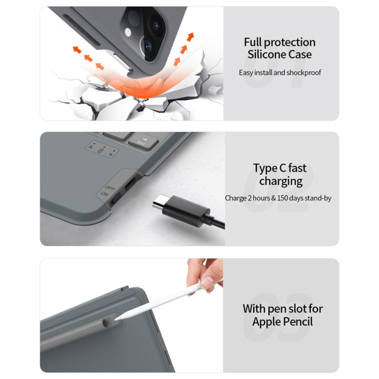 WiWU Combo Magnetic Detachable Keyboard Protective Case For iPad 10.9 & 11 inch(Black) - Universal by WIWU | Online Shopping UK | buy2fix